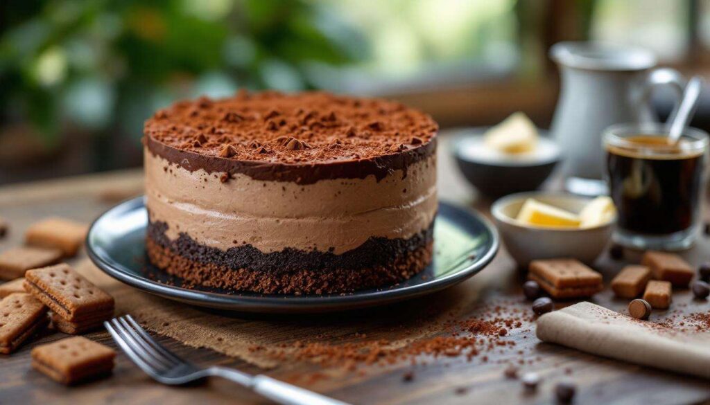 Torta mousse al caffè con base al cacao: dessert raffinato da preparare in anticipo