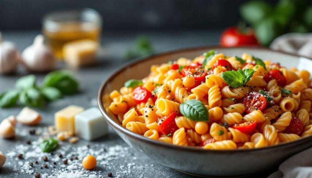 Pasta ceci e pomodoro cremosa: il primo piatto semplice che sa di casa