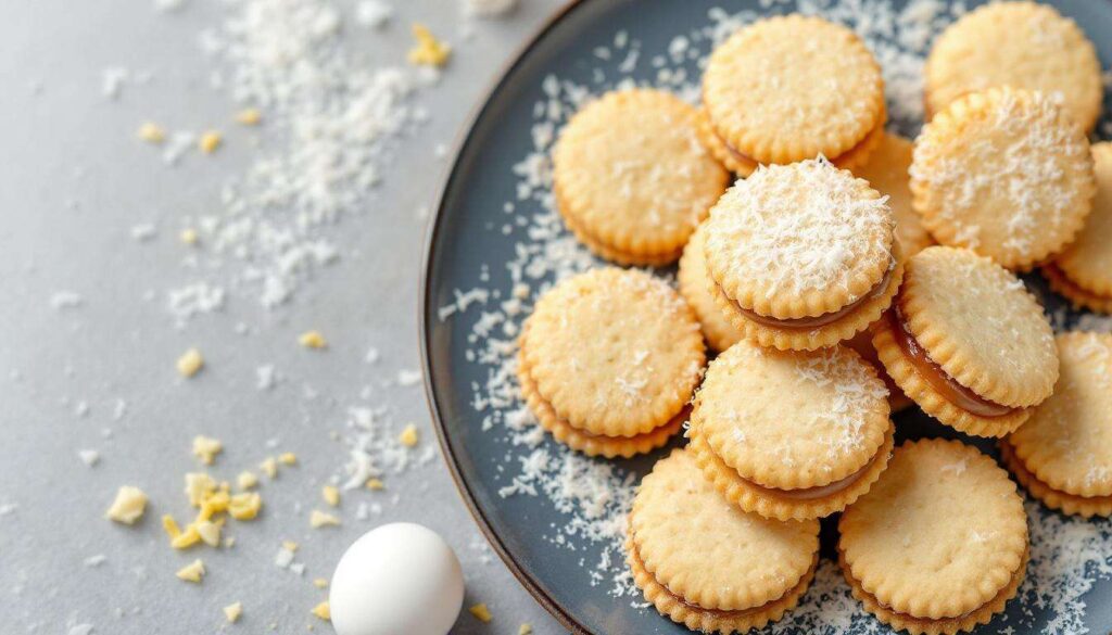Alfajores fatti in casa: biscotti friabili con dulce de leche e cocco