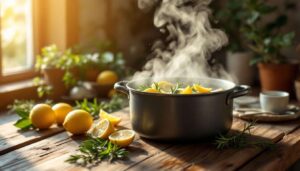Far bollire bucce di limone, alloro e rosmarino: perché lo consigliano e a cosa serve