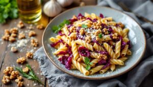 Pasta radicchio e noci cremosa: pronta in pochi minuti, perfetta per la cena