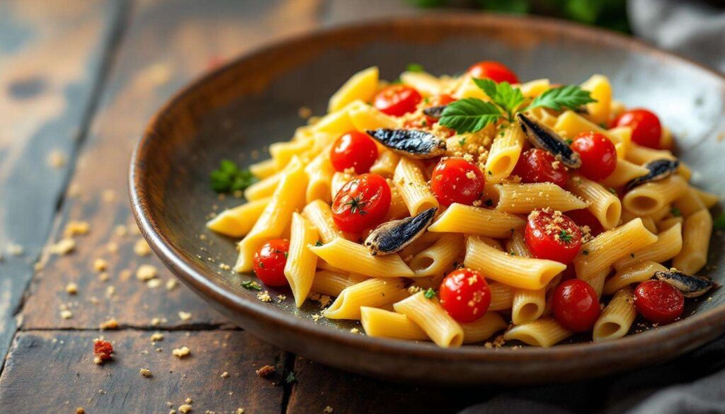 Pasta con alici e pomodorini: il primo salva-cena pronto in 15 minuti
