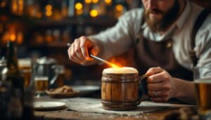 Cos’è la bierstacheln: la birra che si scalda con un ferro rovente e sa di caramello