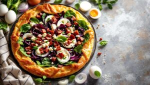 TORTA SALATA CON RADICCHIO PANCETTA E RICOTTA