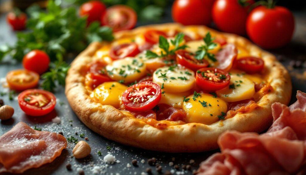 Pita ripiena in padella, la ricetta super filante con prosciutto e pomodoro