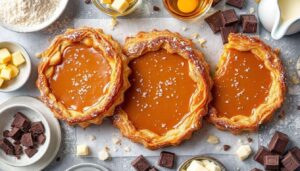 Crostatine golose con ganache al caramello salato: un dessert che sorprende ad ogni morso