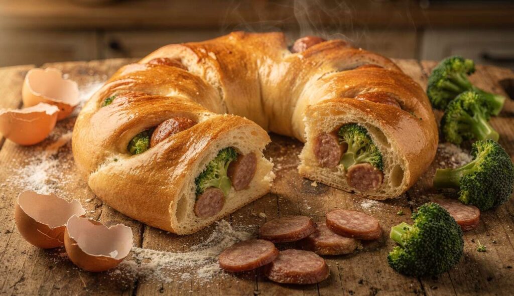 Ciambella salata salsiccia e broccoli: soffice, saporita e ideale da portare via