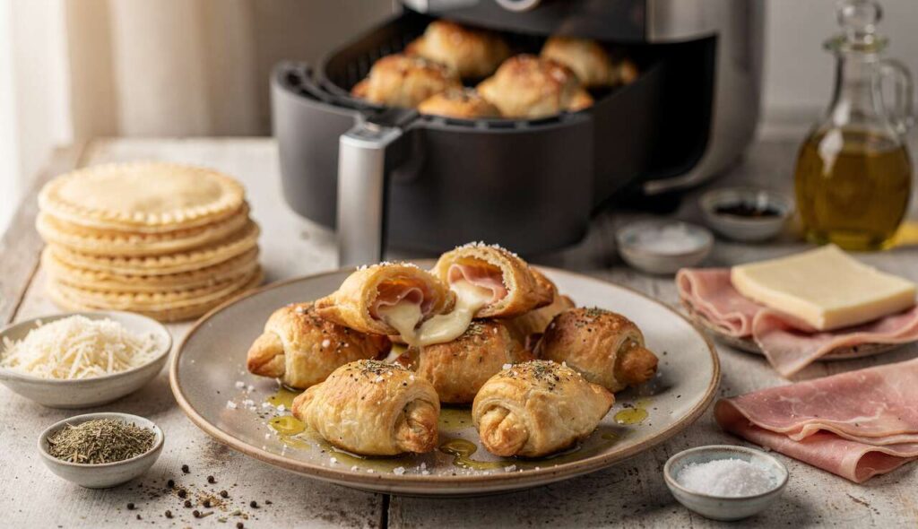 Mini fagottini in friggitrice ad aria – ricetta semplice e veloce